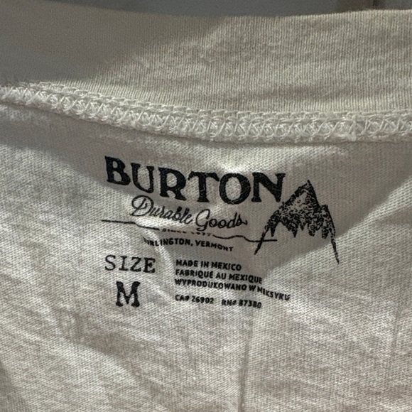 Burton Maroon and Cream Baseball Tee - Picture 2 of 7